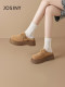 Zhuoshini genuine leather thick-soled Birkenstock shoes for women in summer wear 2025 new one-legged half-mopping breathable slippers