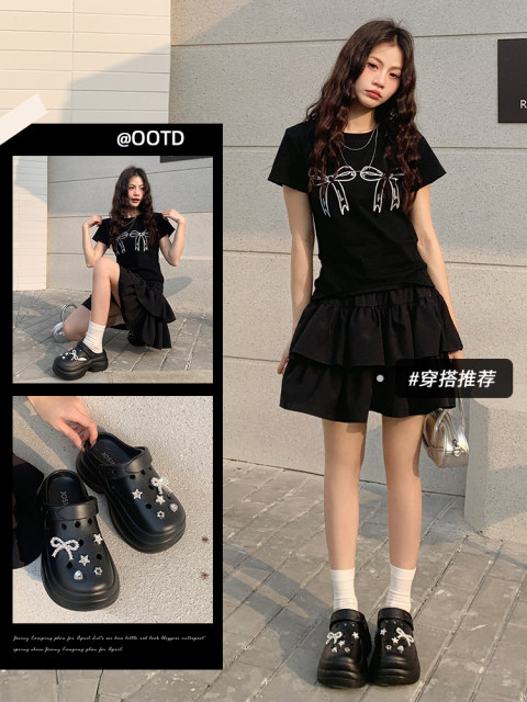 Zhuosini super thick sole hole shoes for women in summer 2025 new small and fashionable casual outside wear slippers sandals