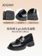 Zhuosini thick-soled camellia loafers for women 2025 spring new Hepburn style single shoes retro leather shoes