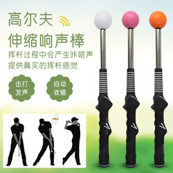 Golf Telescopic Swing Stick with Non-Slip Rubber Hand Grip, Stainless Steel Shaft, Auxiliary Training Sound Practice Device