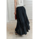 MRS Studios summer with silk acetate breathable cool asymmetric elastic waist cake skirt
