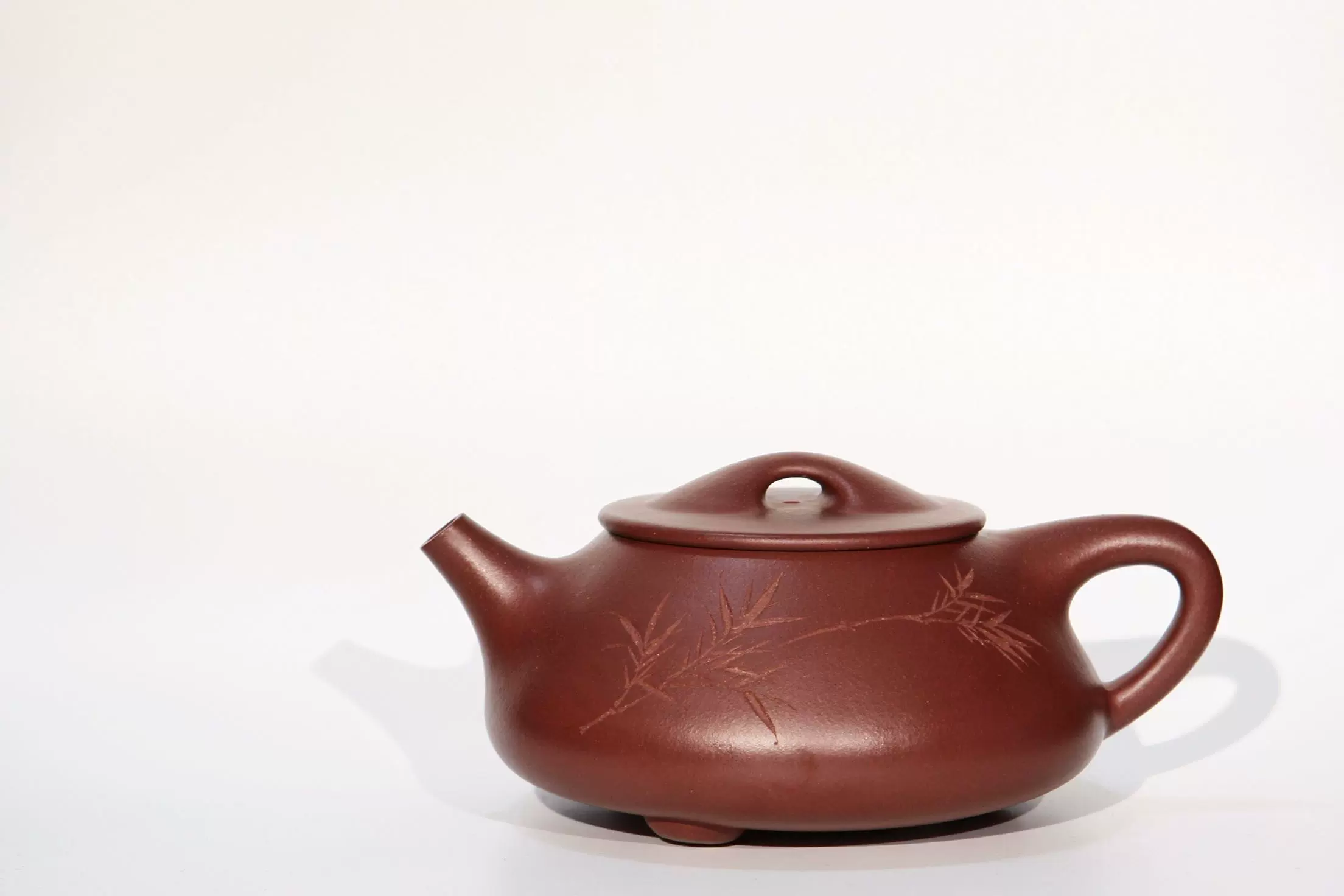 中国古美術・宜興原鉱紫泥底槽清泥石瓢急須・紫砂壺・底款：冰心道人紋