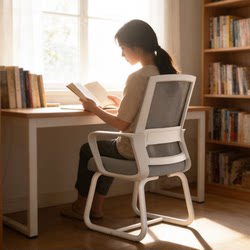Computer Chair for Home Office, Staff Meetings, Training, Long Sitting, Comfortable, Breathable, Skin-Friendly Seat, Dormitory Backrest Stool