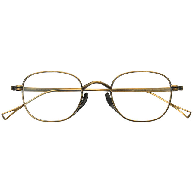 Japanese KameManNen thousand-year-old turtle glasses frame pure titanium  ultra-light retro small frame gold wire glasses frame KMN-114