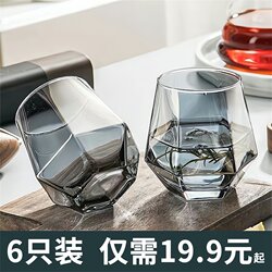 Casual Transparent Colorful Heat-Resistant Glass Cup ins High-Looking Household Juice Drink Cup High-Temperature-Resistant Drinking Cup