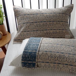 
A pair of pure cotton gauze pillow covers with encrypted safety cotton for adult couples simple ins style cotton pillow cover