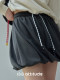 1313 slim gray fluffy flower bud short skirt for summer women's slim drawstring sports elastic skirt

