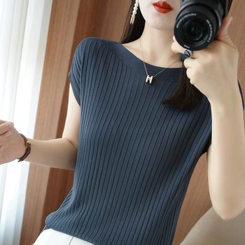 Women's loose one-length vest for sleeves