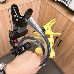 Lazy Metal Mobile Phone Holder Mobile Phone Clip Creative Base Upgraded Version Bedside Internet Celebrity Extended Additional Brush Video
