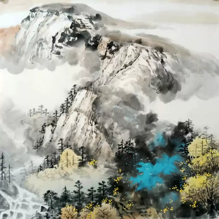 山水尺三尺 靭生画 山水尺三尺 靭生画 三尺山水国画《春韵》 - 写意