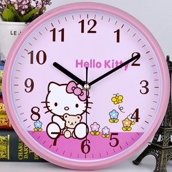 Silent Cartoon Wall Clock for Living Room and Bedroom, Simple and Personalized Wall Clock, Fashionable and Creative Cartoon Clock, Round Quartz Clock