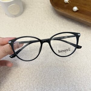 
The tide of the sea, the little black cat, Ruth's same TR ultra-light glasses, cat eye frame, anti-blue light optical frame, can be equipped with myopia