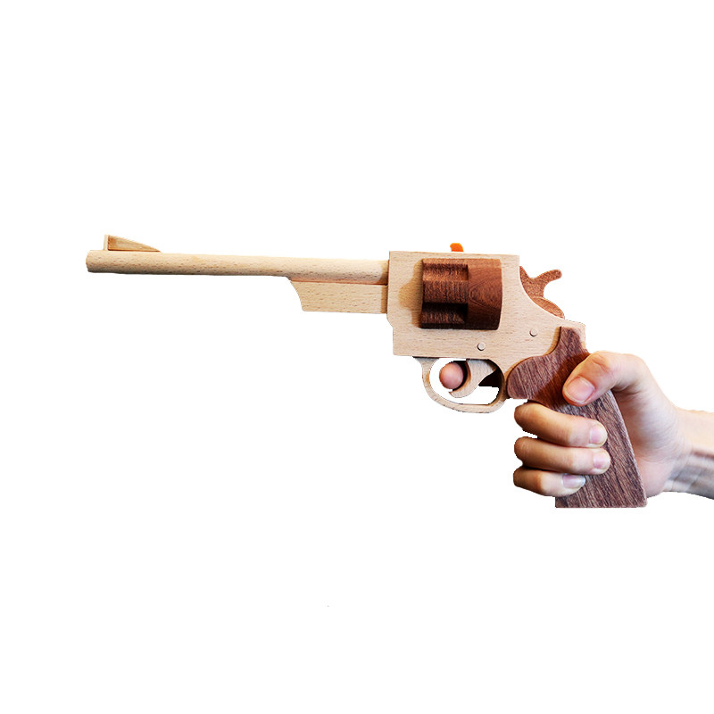 Pistolet Jeux Construction Bois Puzzle Mécanique en Bois 3D pour