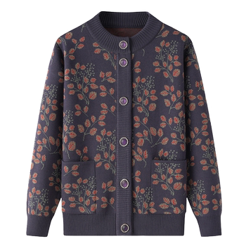 Elderly grandma's sweater, mother coat plus velvet clothes
