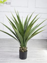 Chinese-Style Agave Zen Desert Plant Fashionable Living Room Floor-Standing Bonsai Potted Plant Artificial Home Decoration