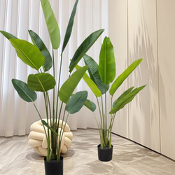 Nordic-Style Large Artificial Plant, Fake Tree, Green Plant Potted Decoration, Traveler's Banana, Indoor Floor-Standing Window Decoration
