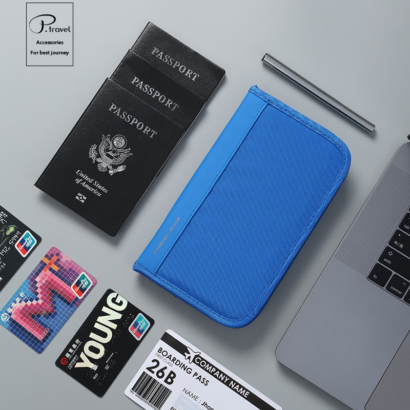 Porte-passeport De Voyage Multifonction – Housse Organiseur étanche En Toile Et Polyester