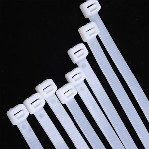 
Hongfa white black plastic manufacturer self-locking nylon cable ties wholesale cable ties