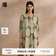 Broadcasting temperament round neck dress women's shopping malls in the same summer new casual loose and fashionable long skirt BDR2LD1152

