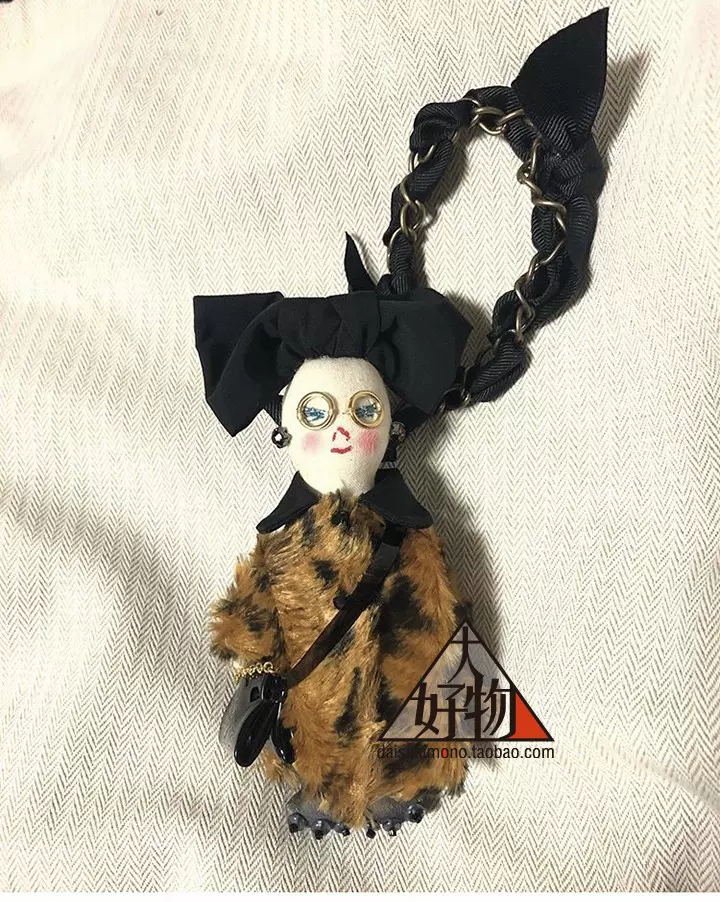 日本代购Demodee JYAKSYO LOU 手工做旧娃娃挂件可做胸针-Taobao