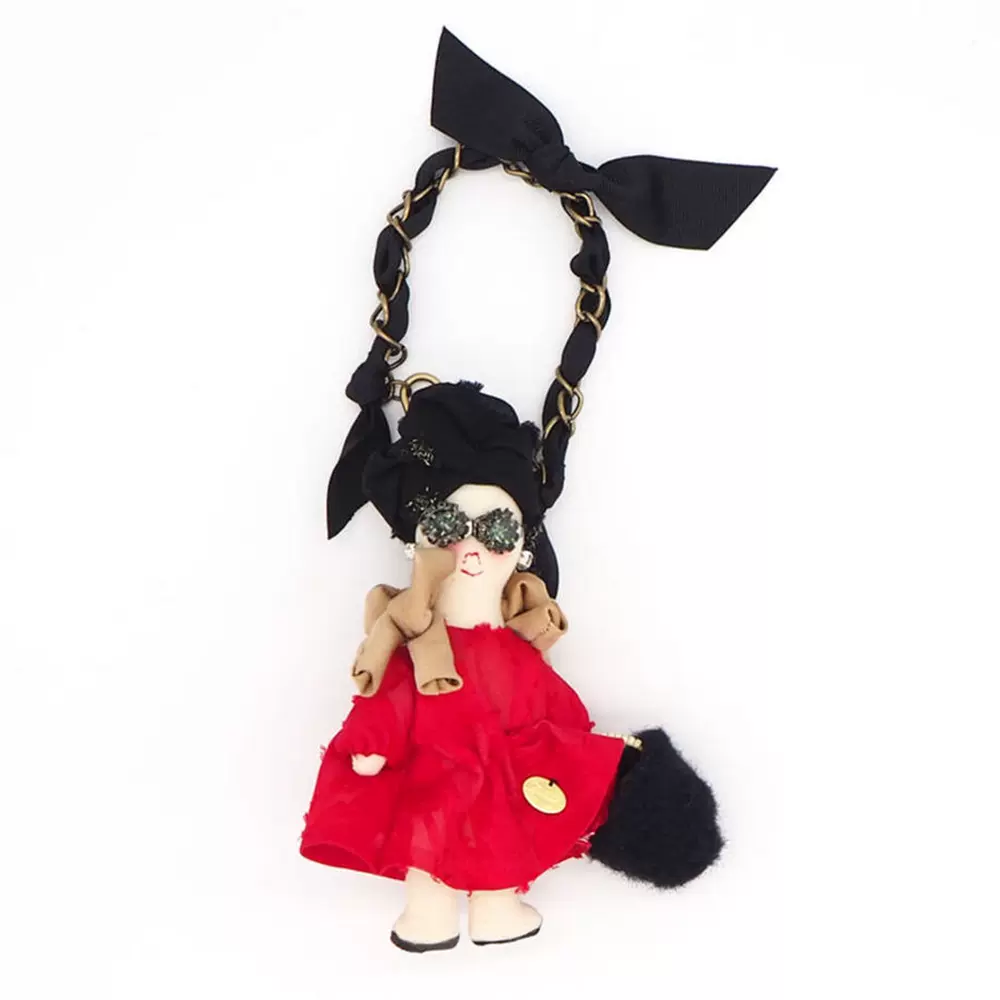 日本代购Demodee HAZEL 手工做旧娃娃包包挂件可做胸针日本制-Taobao
