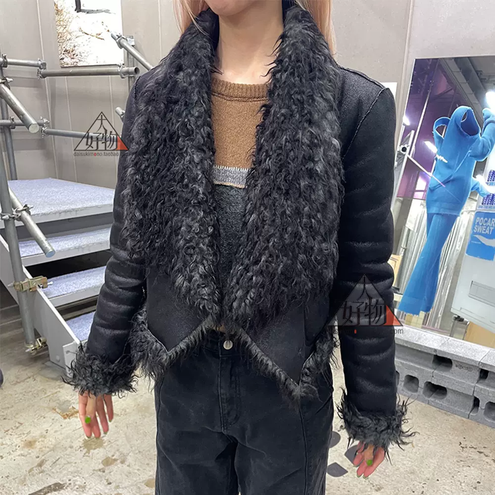 日本代购perverze Vegan-Leather Wrap Neck Jacket双面皮衣外套-Taobao 