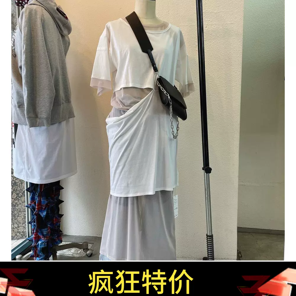 折扣日本代购perverze Half Layered Dress 双面穿连衣裙日本制-Taobao