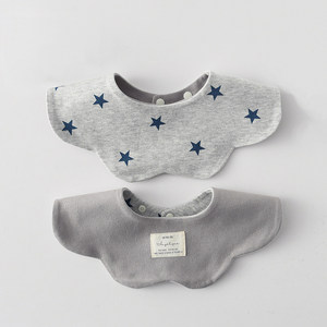 
Cute baby bib soft and comfortable double-sided pure cotton plus high-value baby bib newborn supplies