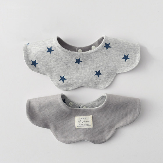 
Cute baby bib soft and comfortable double-sided pure cotton plus high-value baby bib newborn supplies
