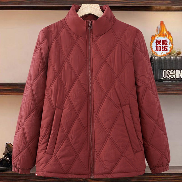 Plus velvet and thickened mother's cotton coat autumn and winter new casual loose cotton jacket middle-aged and elderly fashion warm cotton coat