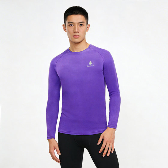 
Beistu absorbs heat, quick-drying, anti-static running fitness outdoor sports raglan men and women long thin velvet round neck T-shirt