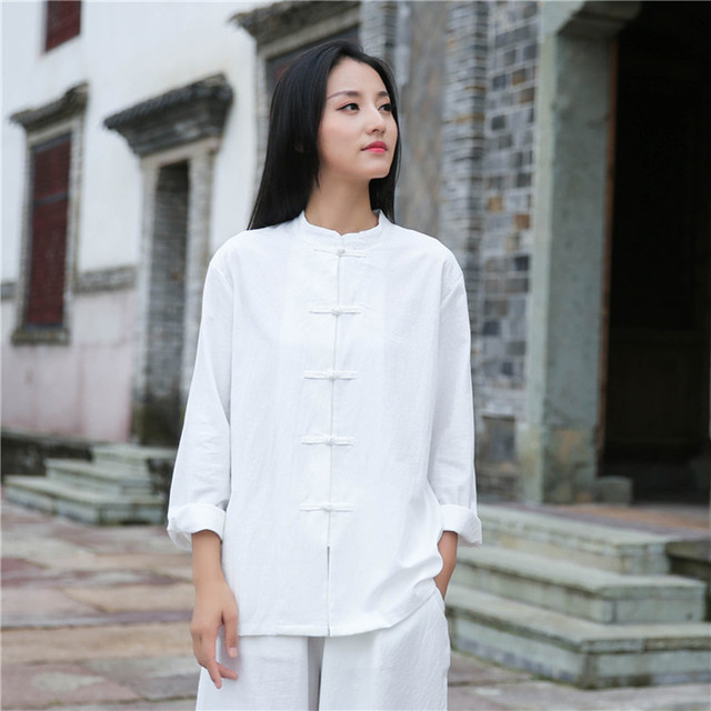 Cotton and linen jacket for women spring and autumn 2024 new Chinese ...