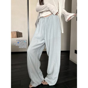 
'Resurrection Tencel Linen Pants' light, relaxed and lazy Tencel linen narrow-hem minimalist waist casual pants trousers