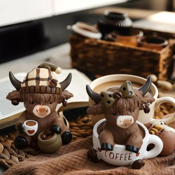 New Three-Dimensional Coffee Time Gnome Resin Crafts Ornaments Home Decorations Desktop Small Ornaments