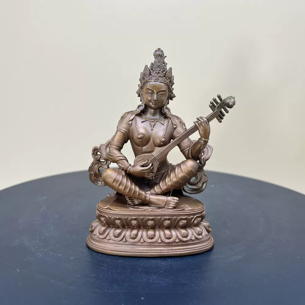 仏教美術 仏像 妙音天女仏像 銅製品工芸品 置物 仏教美術 仏像 妙音天女銅像 家内仏堂 奉納 装飾品 工芸品 置物