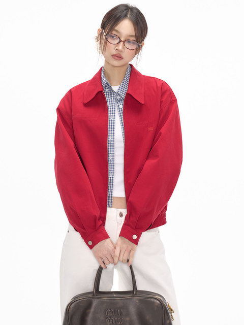 CODICE 25SS Red Harrington Jacket Spring Basic Commuter for Men and ...