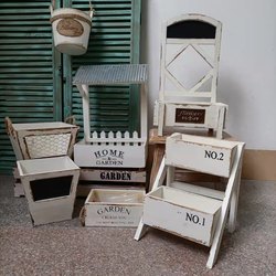 American Country-Style Vintage Zakka Succulent Flower Pot, Retro-Style White Decorative Art Living Room Flower Pot