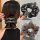 Organza starry large intestine hair ring, elegant and elegant, high-end hair rope, flash drill head rope, coiled hair, ball head flower hair accessory