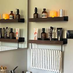 Medieval-Style Bathroom Storage Rack, No-Drill Bathroom Organizer, Wall-Mounted, High-End Towel Rack, Multi-Functional for Home Use