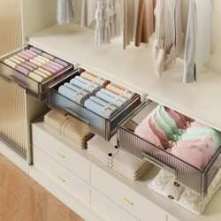 Drawer Organizer for Socks, Children's Underwear Sorting Tool, Wardrobe Hanging Basket Storage Rack