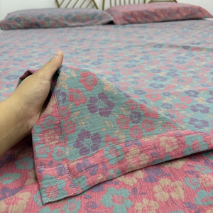 
(Flower Story Powder) Class A mother-and-baby grade cotton colorful double-layer gauze sheets are soft and comfortable for all seasons.