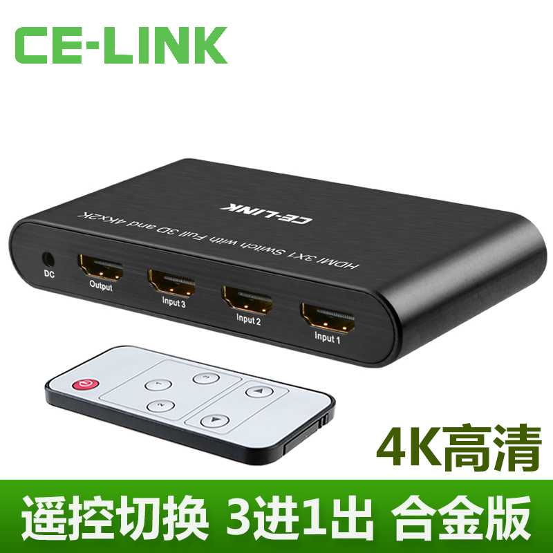 CE-LINK HDMI ȭ ó(Է 3,  1,  4K    ȣ ) Է 3,  ̺ 1-