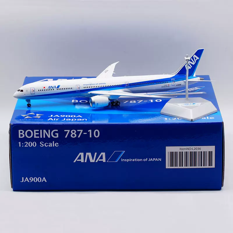 ANA全日空B787-10 JA900A JA981A SQ Wings 1:200 合金飞机模型