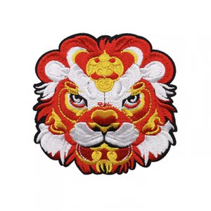 
Awakening lion back adhesive embroidery patch, national trend, awaking lion down jacket patch patch, jeans embroidery patch, decorative patch, Chinese style