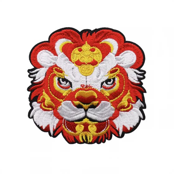
Awakening lion back adhesive embroidery patch, national trend, awaking lion down jacket patch patch, jeans embroidery patch, decorative patch, Chinese style