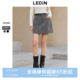 Lecho Korean college style skirt winter new A-line short skirt Gray basic gray skirt