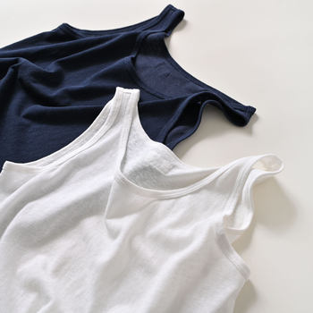 Women's snowflake cotton vest round neck slit suspender summer style