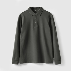
For inner wear and outer wear, men's fleece long-sleeved T-shirts, casual warm Polo shirts, tops, bottoming shirts, men's clothing