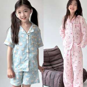 [Ready in stock] {Katie/White Goose} Class A baby cotton yarn environmentally friendly printed home clothes giant soft unisex parent-child