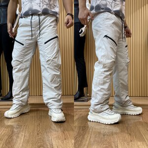 
High street function! Three-dimensional tailoring! Winter men's elastic waist windproof and warm workwear casual and versatile down pants